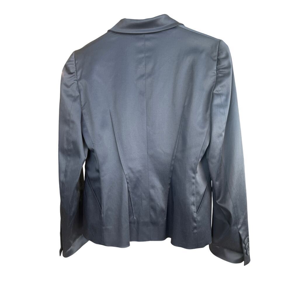 Moschino Cheap and Chic Vintage Black Satin Skirt Suit Set Size 10, measures a 6 - Picture 8 of 11